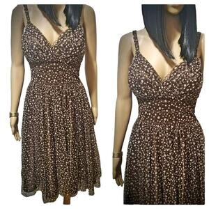 JS Boutique Brown Dress - Size 8 - Elegant and Chic